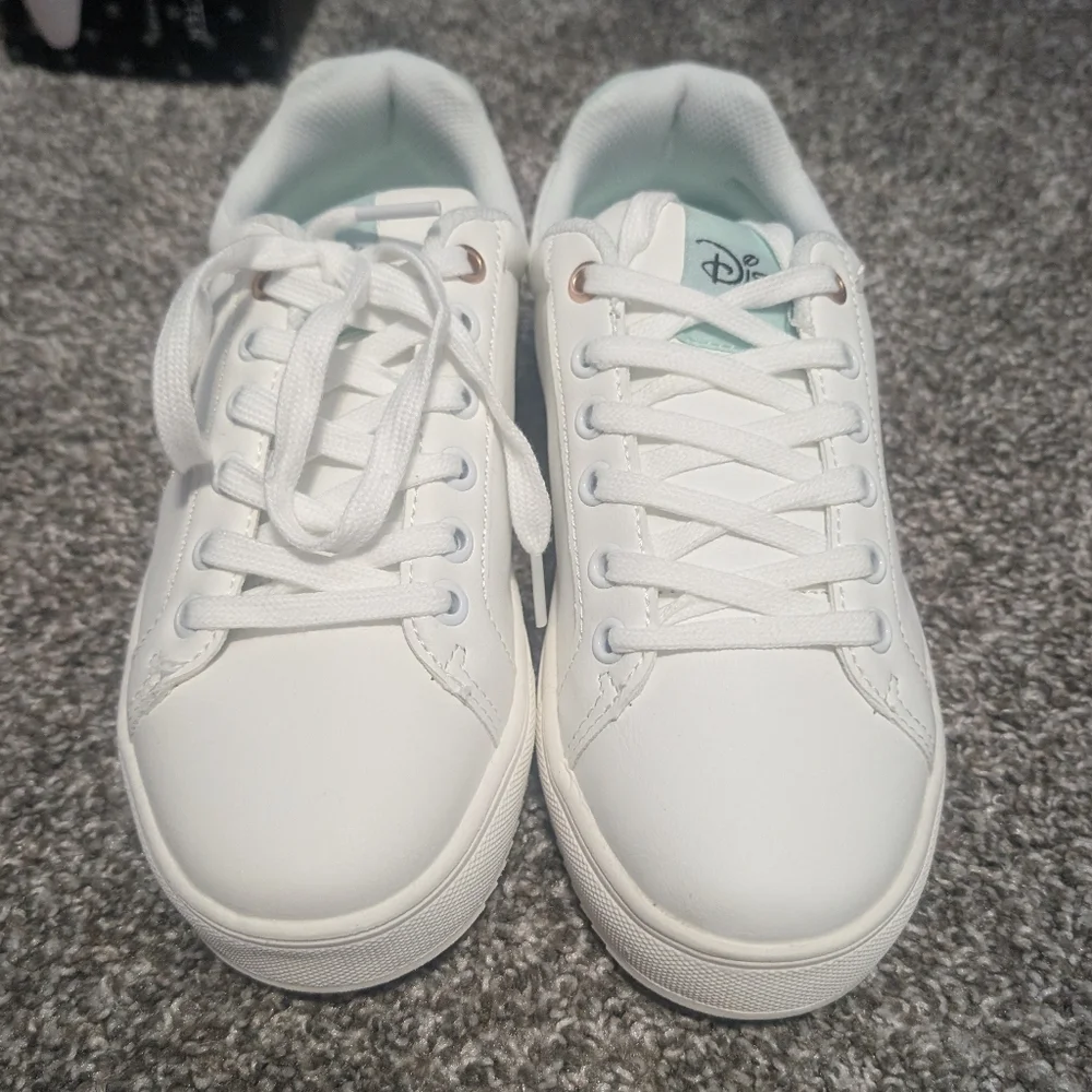 Disney Mickey Mouse White and Gold Women's Sneakers - Picture 4 of 6
